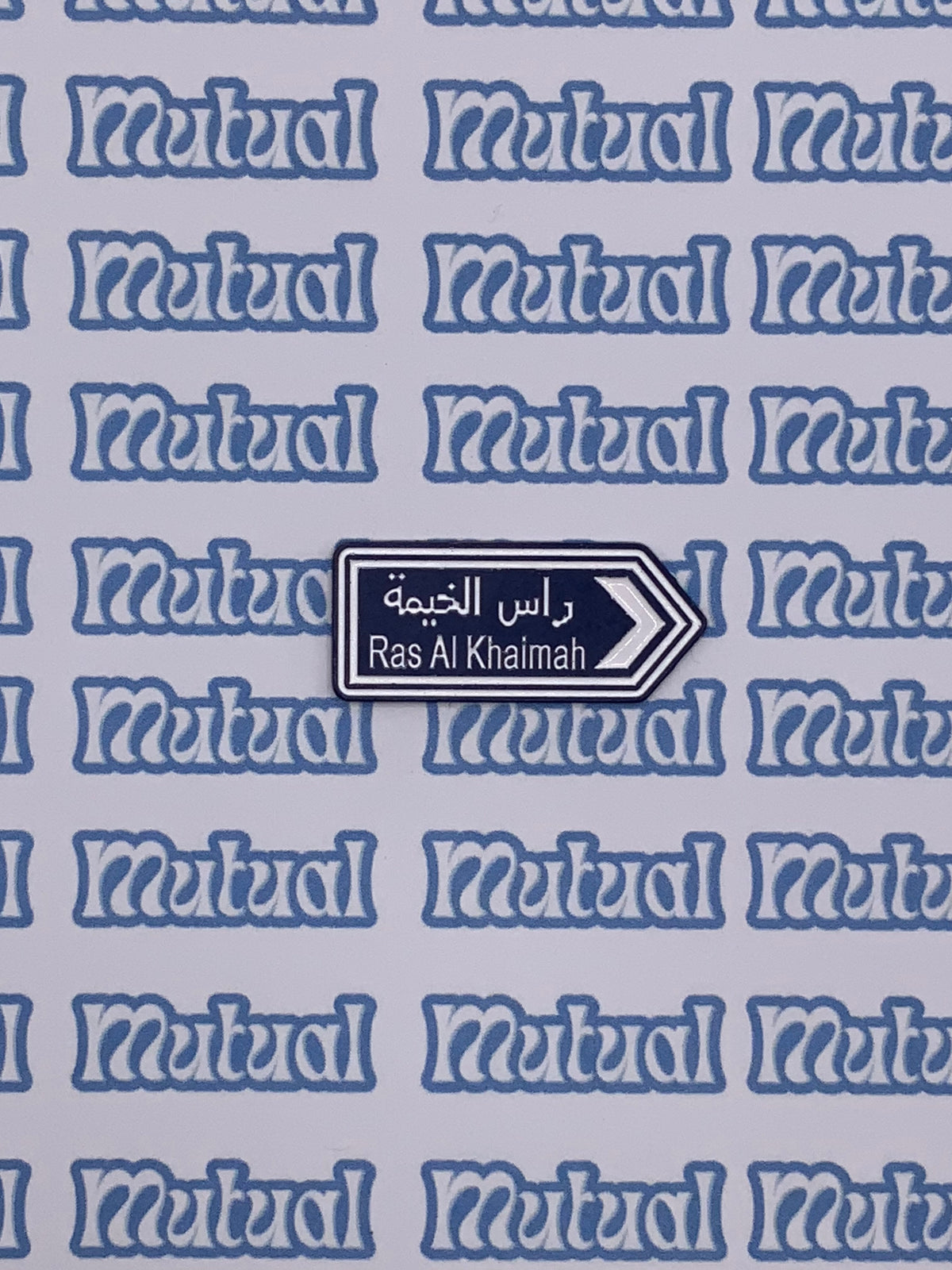 Blue arrows sign